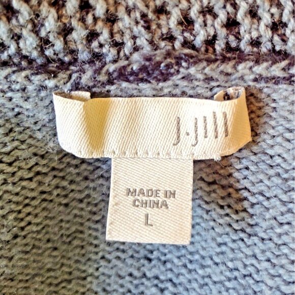 J Jill Long Cardigan Sweater Blue Women Size Large Tassel Tie Knt Wool B… - Picture 5 of 9